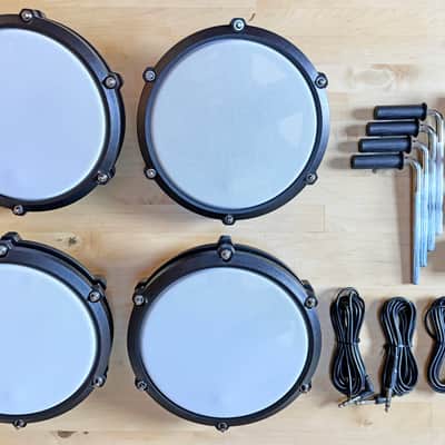 NEW -4 PACK- Alesis Nitro Max 8 Inch Single Zone Mesh Tom Pad Expansion- 8" Drum, Clamp, Cable - DMPad image 1