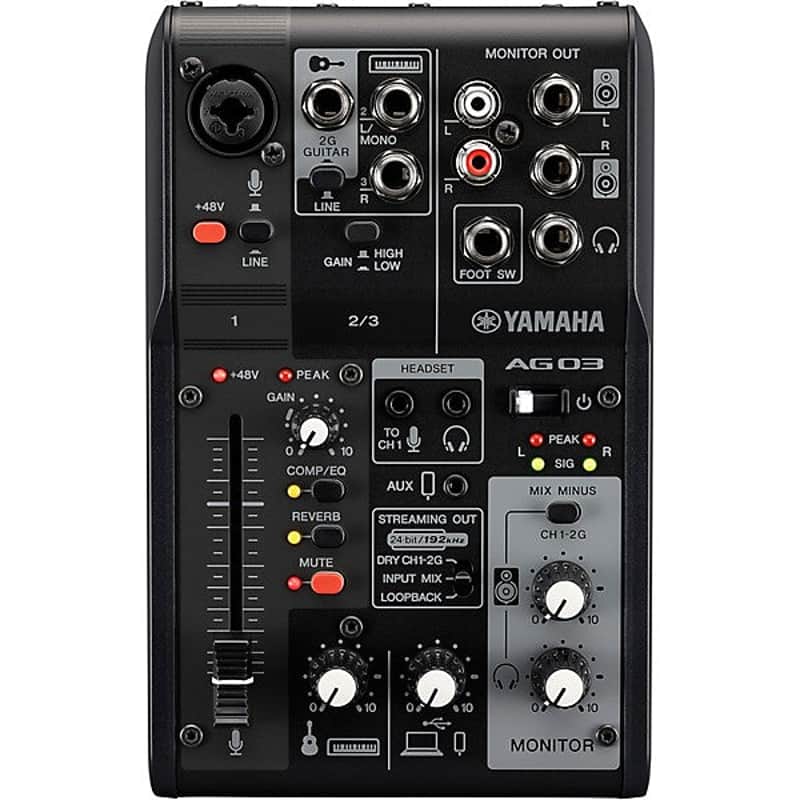 YAMAHA AG03 3-CHANNEL MIXER/USB INTERFACE FOR IOS/MAC/PC image 1