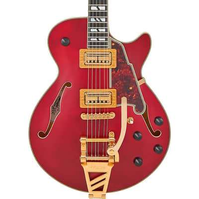 D'Angelico Deluxe Bobby Weir 3 Semi-Hollow Electric Guitar Regular Satin Trans Wine