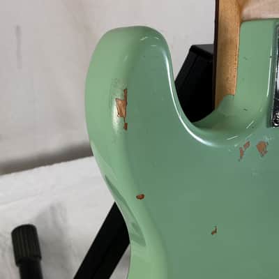 Squier Tom Delonge Stratocaster 2002 - Seafoam Green/Teal - w/ Gig Bag and Mod image 12
