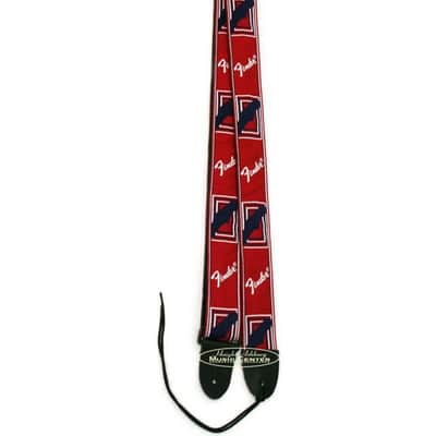 Fender 2" Guitar Strap, with Monogram, Red, White & Blue 099-0682-000 image 2