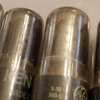Ken-Rad Pair (2) 6V6GT Beam Power AT1000 TESTED Vacuum Tubes greyglass 188-5 6V6 Audio 1945-1958 image 5
