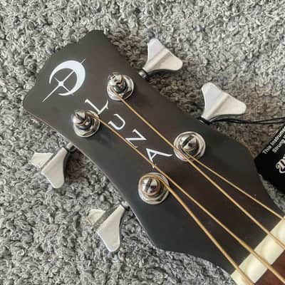 Luna 4 String Acoustic Electric Bass, Spruce Top Body, Mahogany Neck, Rosewood Fingerboard image 9