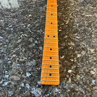 Warmoth Roasted Maple Telecaster Neck - Loaded Roasted Maple, Satin Nitro image 1