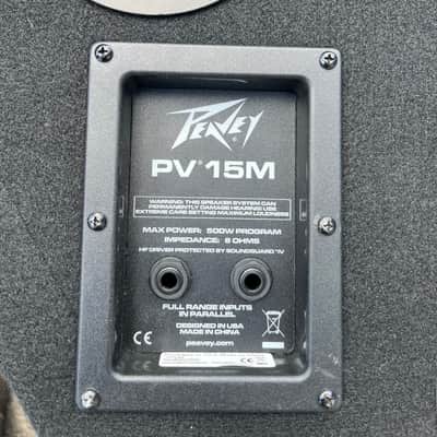 Pair of Peavey PV 15M 2-way Stage Monitor 2010s - Black image 3