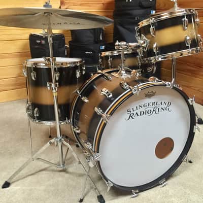 Slingerland Drums Mid 60's Black & Gold Duco image 5
