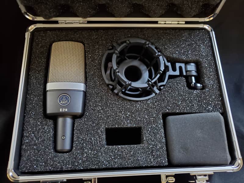 AKG C214 Large Diaphragm Cardioid Condenser Microphone 2010s - Black image 1