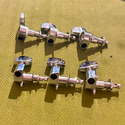 Vintage Schaller "Made in West Germany" 3 + 3 Tuners - Chrome image 2