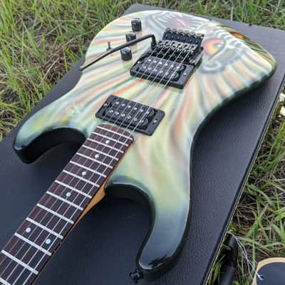 Rare Kramer Pacer Imperial USA 1984/85 Banana Headstock Custom Kline Graphics All Original image 6
