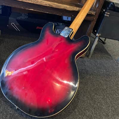 Univox Hollowbody bass 30.5” scale 60’s - Sunburst image 14