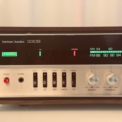 πΆβ¨ Harman Kardon 330B / HK 330B Vintage Stereo Receiver w/ Original Wood Cover β Serviced, Cleaned, Tested image 6