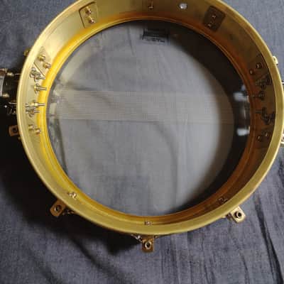 Yamaha SD-935(493) 14x3.5" Brass Piccolo Snare Drum 1987-1996 - Brass image 13