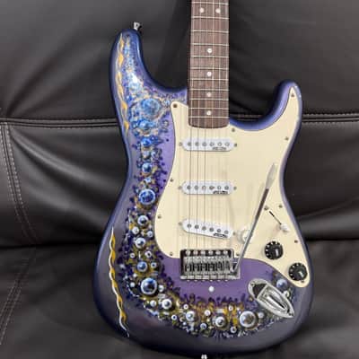 Custom Airbrushed Partscaster Stratocaster  - Airbrushed Purple Burst image 1