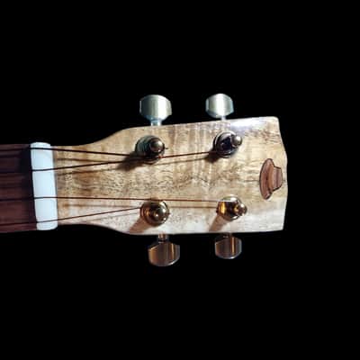 Koa with Live Edge Sound Hole Tenor Ukulele - SCJ Jazz Hat #138 image 11