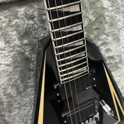 ESP E-II SV-STD BK - Black with white pinstripes image 3