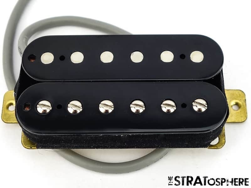 * NEW Alnico 5 Humbucker PICKUP Guitar Parts 4 Wire Black Neck Position image 1