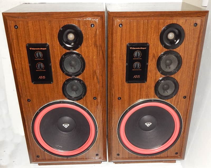 Cerwin-Vega AT-15 giant vintage home audio speakers image 1