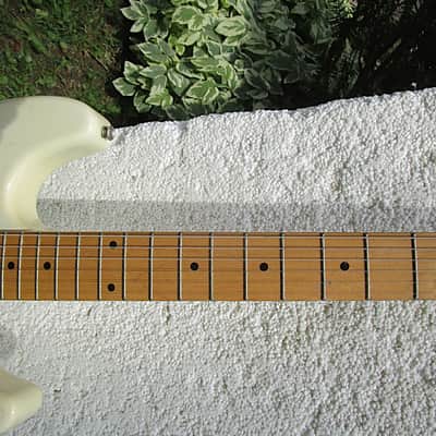 Cruise Stratocaster Guitar, 1980's, Made In Korea, White, Clean image 10