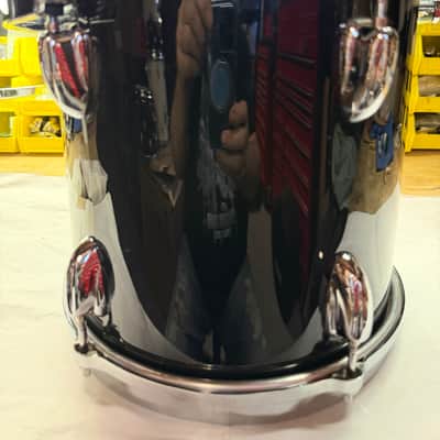 Slingerland Nashville Studio king 90s Gloss black wrap 10x10 tom Nice Cond! image 18