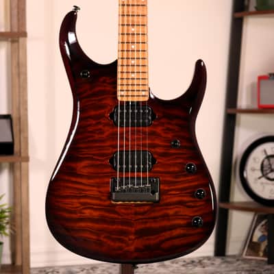MusicMan JP15 - Figured Roasted Maple Fingerboard, Amber Waves Quilt image 1