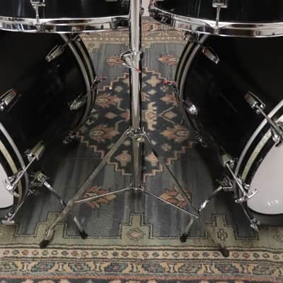Ludwig 6pc Black Cortex Drum Kit Set 3ply Maple Vintage 1970's image 4