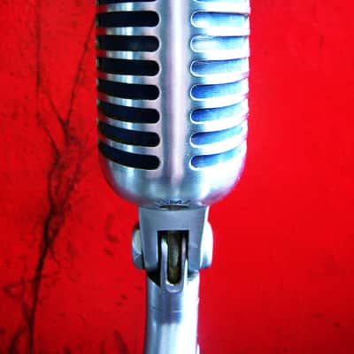Vintage RARE 1957 Stromberg Carlson MC-41 / Shure 55S variant Satin Chrome w cable & Atlas SO-1B Elvis 55 Super 55 image 12