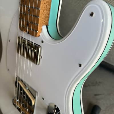 Revelator Guitars - Retrosonic Deluxe - Olympic White & Foam Green image 2