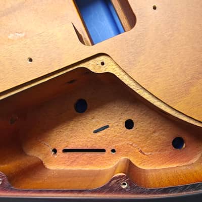 BODY EART EYP-Omni24, Modern ST Style 6 Strings, Roasted #2Book-match Mahogany Solid Bady,24 Stainless Steel Frets image 3