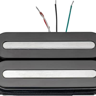 Super Power Dual Blade Hot Rail Ceramic Humbucker Pickup Bridge Pickup 16K for Strat Tele Style Electric Guitar, Black image 3