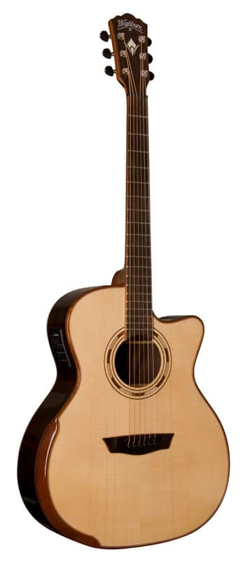 Washburn WCG25SCE Comfort Series Grand Auditorium Cutaway w/ Electronics Natural (B-Stock) image 1
