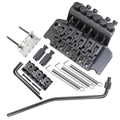 Black Guitar Double Locking Bridge Tremolo System image 1