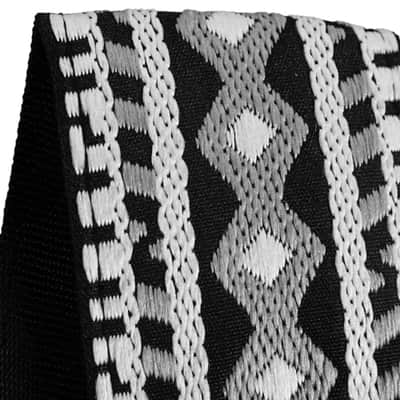 RICHTER Retro Guitar Strap Black / White - 1770 image 4