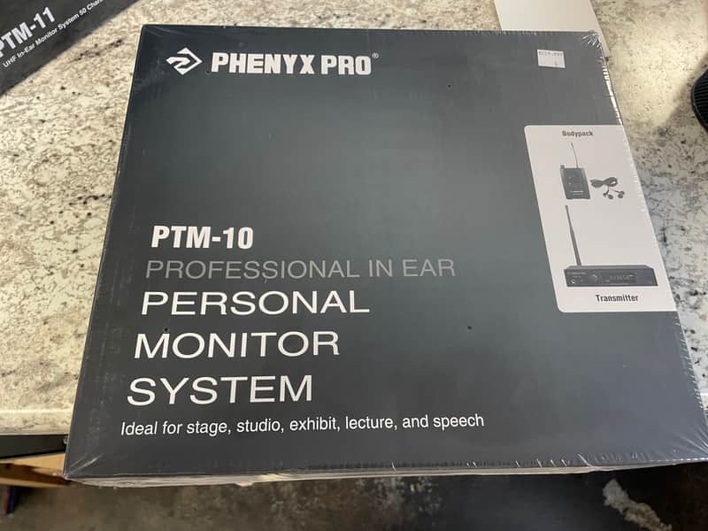 Phenyx Pro PTM-10-1B | UHF Stereo Wireless In-Ear Monitor System - Black image 1