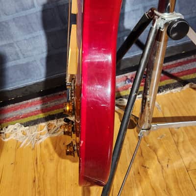 USA Hamer 1997 Studio Archtop Maple Flame Carved Top Cherry Sunburst And Hamer Hard Case image 17