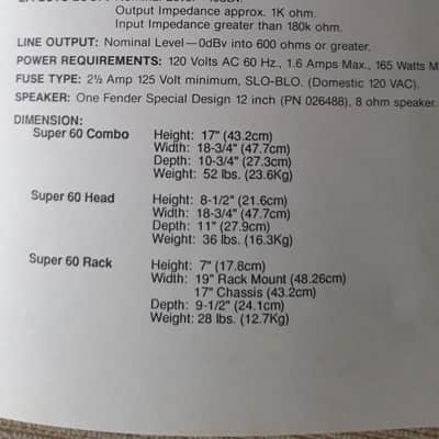 Fender Super 60 Two-channel 60 Watt + Fight Case image 13