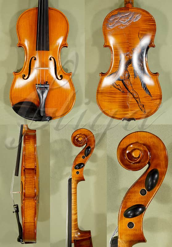 Gliga Gems 1 Violin - Handmade in Romania - Dark Angel Painting