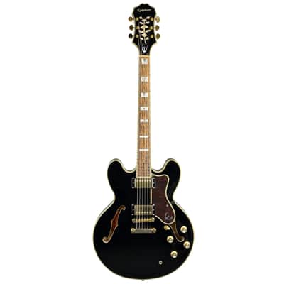 Epiphone Sheraton II Pro Ebony Semi-Hollow Electric Guitar 2019 (Used) image 2