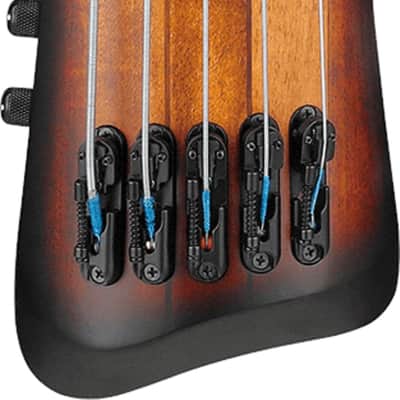 Ibanez UB805 Upright Fretless 5-String Bass Guitar, Jatoba Fingerboard, Mahogany Oil Burst image 2