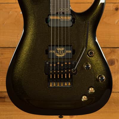 Schecter C-1 FR S 50th Anniversary - Ebony - Gold Burst image 1