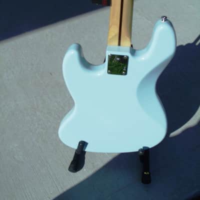 warmoth pj jazz 2017 Sonic Blue EMG Geezer Butler pickups hipshot kickass bridge image 10