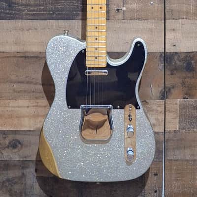Fender Brad Paisley Road Worn Partscaster Telecaster 2017 - 2019 - Silver Sparkle image 2