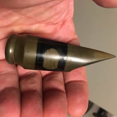 VINTAGE CONN STANDARD STEELAY 5 TIP RARE ALTO USA SAXOPHONE MOUTHPIECE NEAR MINT FINE HARD RUBBER OVERALL NICEST I'VE SEEN CAP AND LIG FREE SHIP image 5