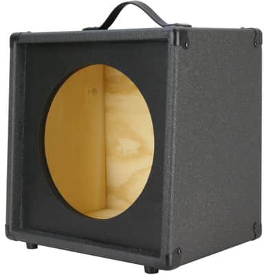 1x12 Extension guitar speaker empty cabinet charcoal black tolex slanted front shape G1X12SL-CBTLX US Made.. image 1