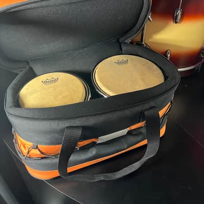 L.P. Latin Percussion Black Fiberglass Bongos w/Deluxe Case image 10