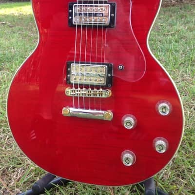 DeArmond M72 Bluesbird  2000-ish Cherry Flame Top Les Paul w/ Gold Tone Pups image 3
