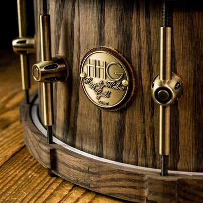 HHG 14x7 Black Oak Stave Shell Snare Drum - Free Shipping image 2