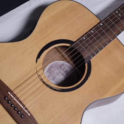 LUNA Wabi Sabi FOLK acoustic electric GUITAR new - SOLID SPRUCE TOP w/ Light Case Bild 4