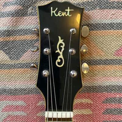 Kent 834 1960's Cherry Red Semi Hollowbody Guitar with white trim image 5