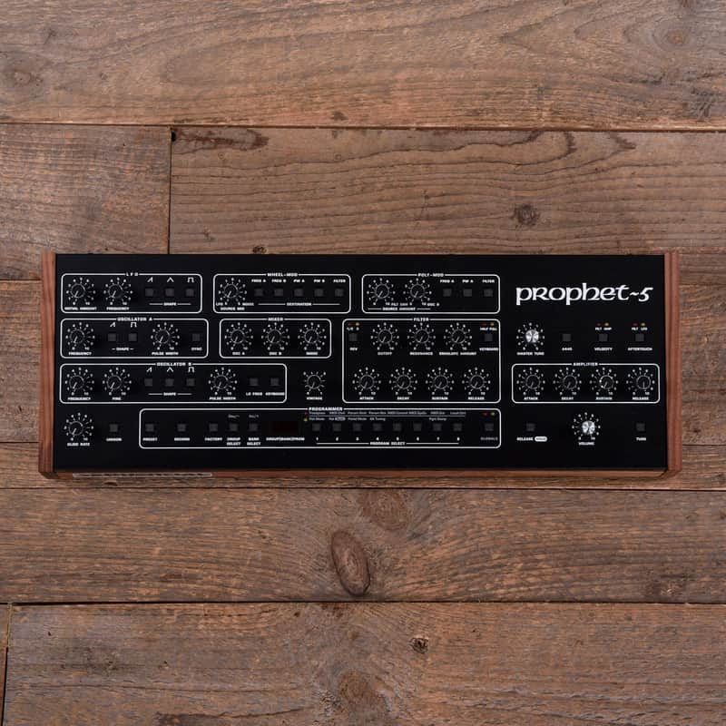 Sequential Prophet-5 Desktop 5-Voice Polyphonic Synthesizer 2021 - Present - Black with Wood Sides image 1