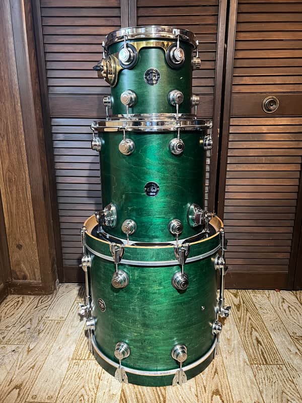 DW collectors series 3 piece bop kit satin emerald green image 1